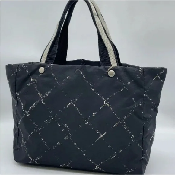 EUC Chanel Old Travel Line Nylon MM Tote Bag NA100050 - Picture 15 of 15